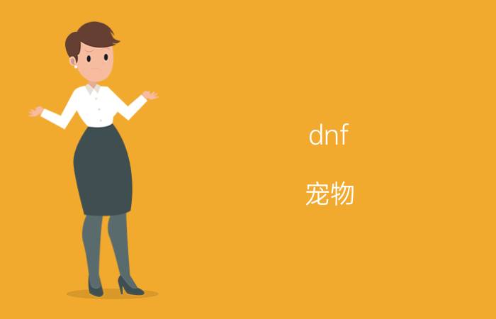 dnf 宠物(dnf宠物属性大全)